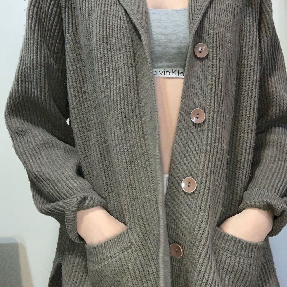 Oversized button down sweater